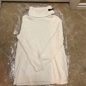 NWOT Charter Club Cream Turtle Neck Sz XL